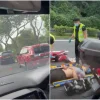 Two motorcyclists taken to hospital after multi-vehicle accident on BKE