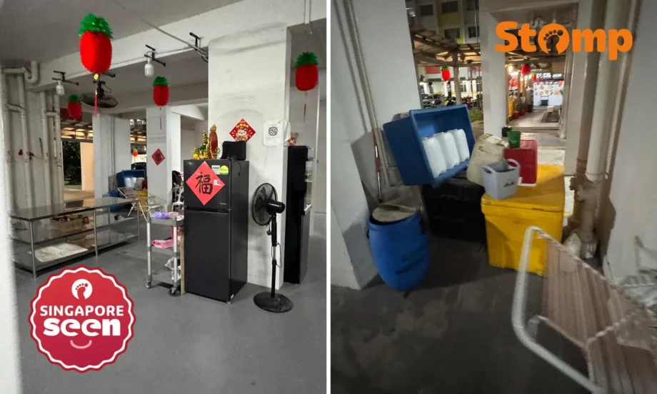 Yishun void deck used as kitchen and storeroom: resident Yishun void deck used as kitchen and storeroom: resident