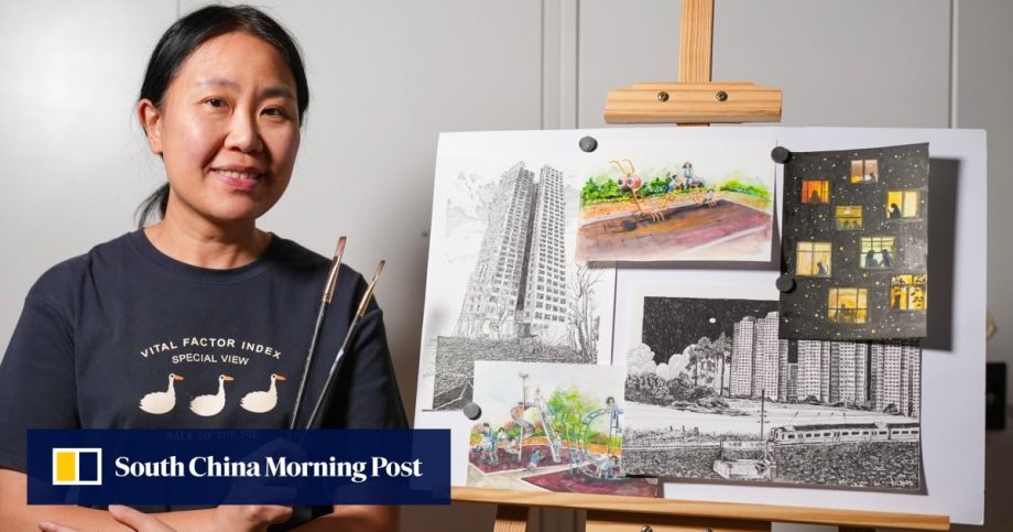 Deaf artist who lost life’s work in Hong Kong’s Tai Po fire is ‘painting to heal myself’