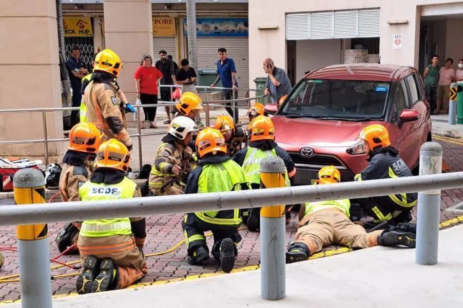 Elderly woman rescued after being pinned under car near Jalan Besar