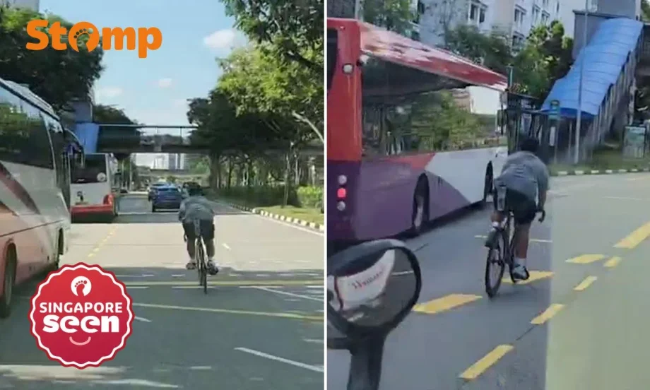 Cyclist safety: Boy rides without helmet in Sengkang Cyclist safety: Boy rides without helmet in Sengkang