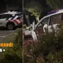 Woman assisting with investigations after entering police car