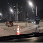 Motorcyclist, pillion rider taken to hospital after accident on KJE; driver arrested