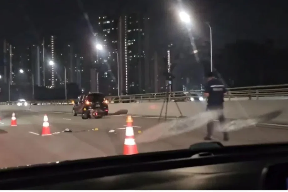 Motorcyclist, pillion rider taken to hospital after accident on KJE; driver arrested