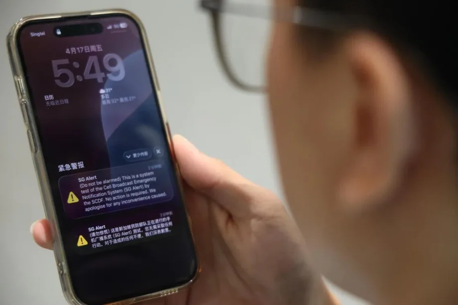 Singtel users to get test notification from SG Alert on May 10