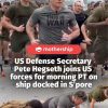 @mothershipsg U.S. Defense Secretary Pete Hegseth joined troops aboard the USS B…