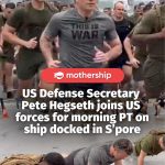 @mothershipsg U.S. Defense Secretary Pete Hegseth joined troops aboard the USS B…