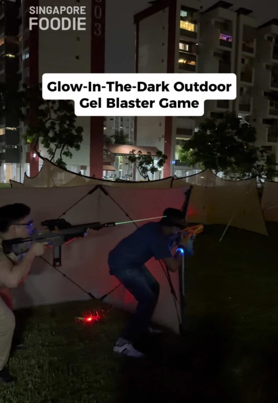 @singaporefoodie SG’s First Glow-In-The-Dark Gel Blaster Game   @taczone.sg  Use…