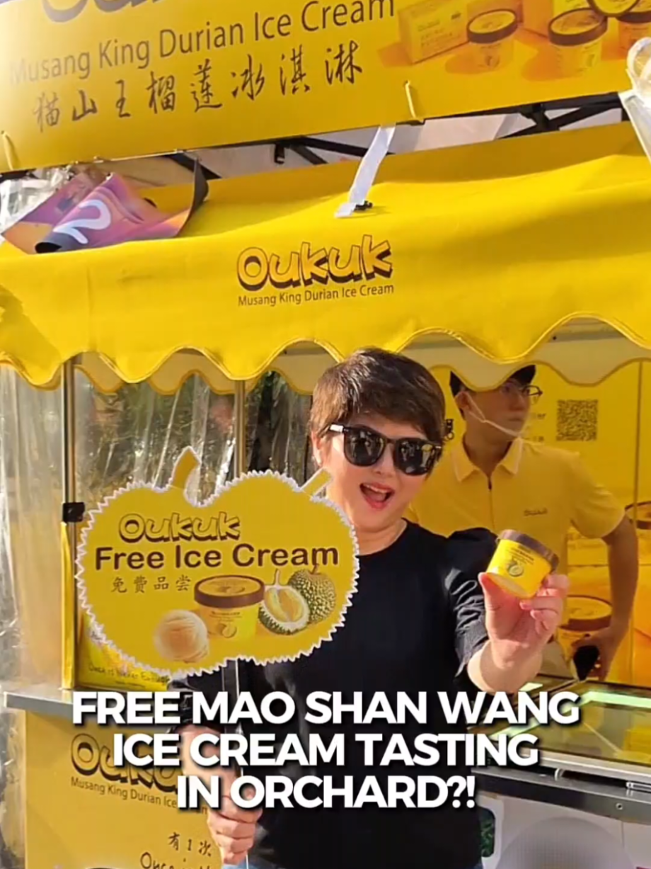 @myfoodiegallerysg FREE Mao Shan Wang ice cream tasting at Ngee Ann City! Simply…
