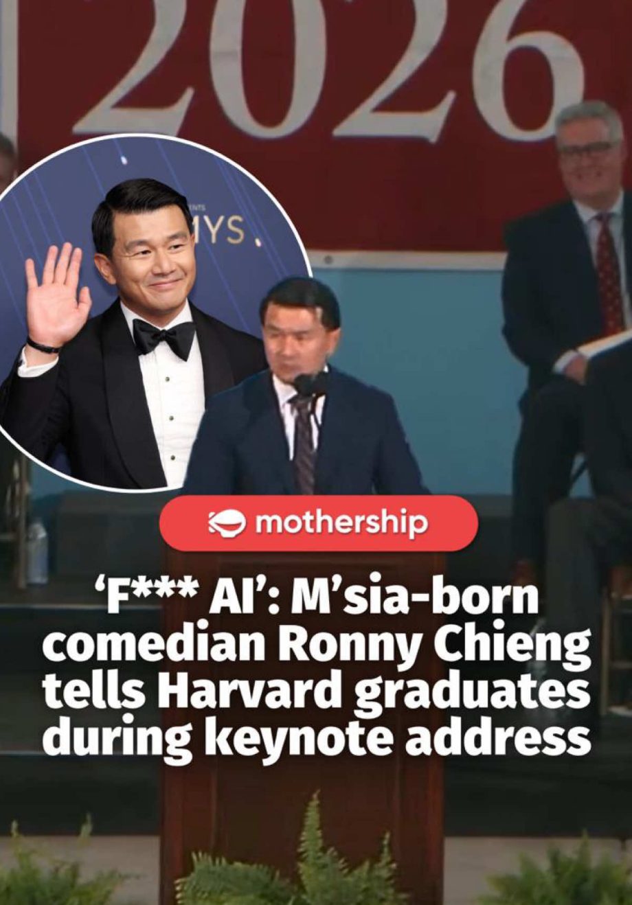 @mothershipsg Comedian and actor Ronny Chieng weighed in on AI during Harvard’s … @mothershipsg Comedian and actor Ronny Chieng weighed in on AI during Harvard’s …