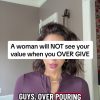 @ashleahoess She will think you do not value yourself #dating #datingadvice #rel…