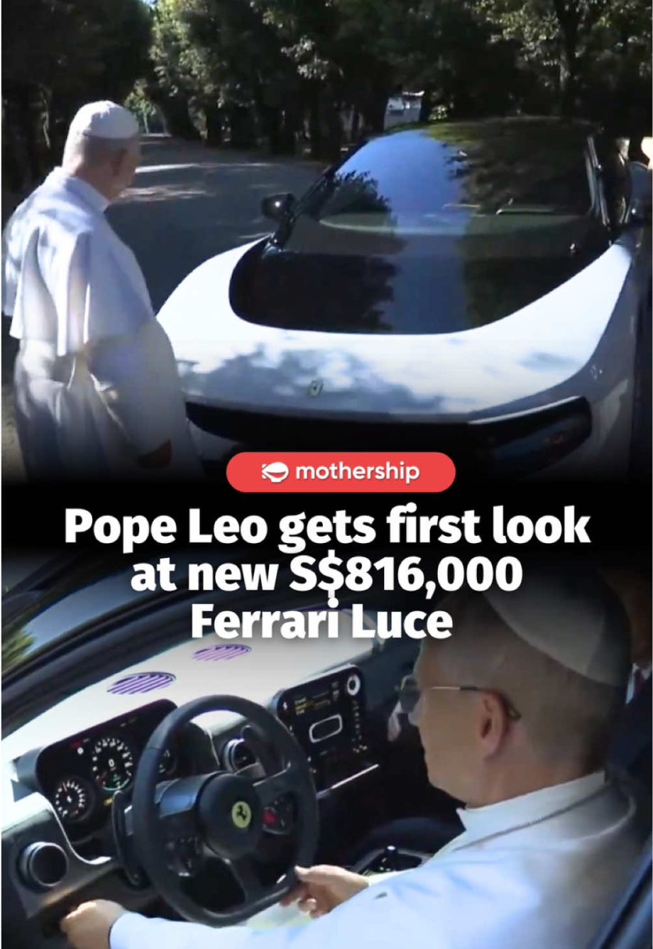 @mothershipsg  from holy water to horsepower  Pope Leo XIV got a glimpse of Ferr…
