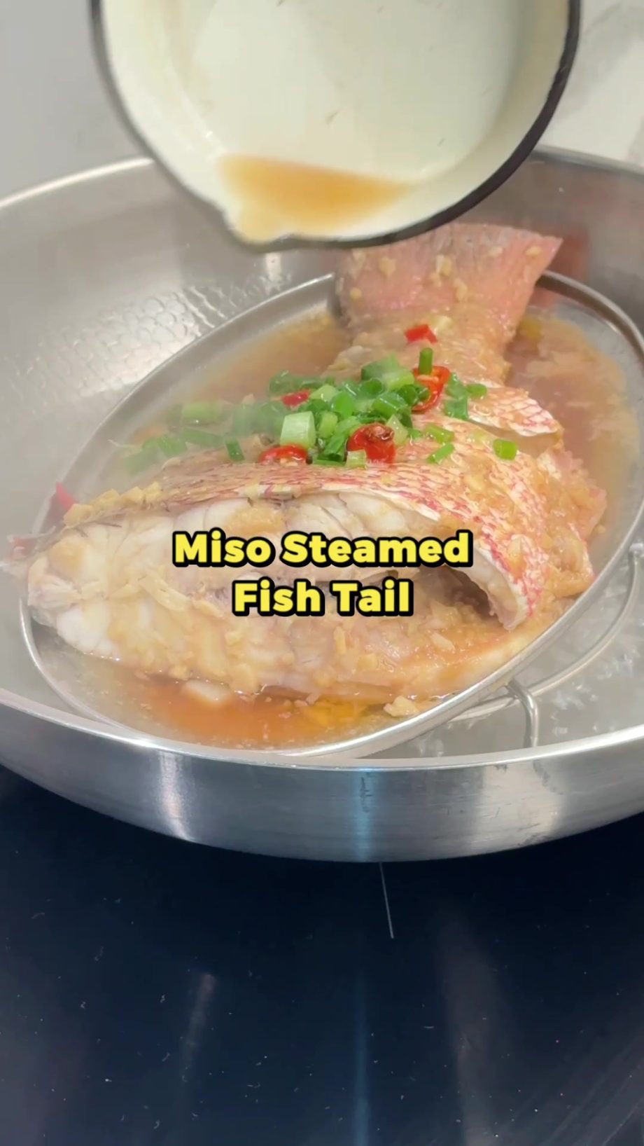 @quickchefdad Steamed fish but make it miso garlic  The sauce does all the work….