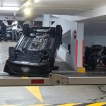 Car flips over in Woodlands car park, woman injured but declines trip to hospital, Singapore News