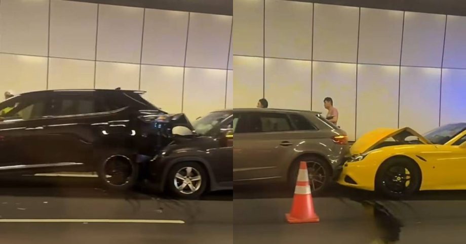1 taken to hospital after 6-car chain collision on KPE, Singapore News 1 taken to hospital after 6-car chain collision on KPE, Singapore News