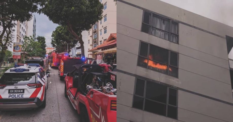 5 evacuated after unattended charging PAB catches fire in Geylang condo, Singapore News 5 evacuated after unattended charging PAB catches fire in Geylang condo, Singapore News