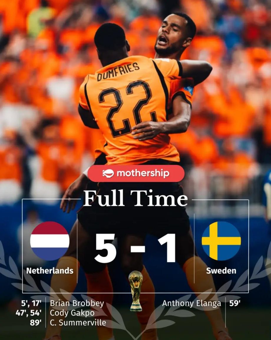 @mothershipsg total football The Netherlands were in dominant form against Swed… @mothershipsg total football The Netherlands were in dominant form against Swed…