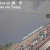 Heavy congestion at Singapore-Malaysia border as Singaporeans head across the Causeway to spend Father’s Day
