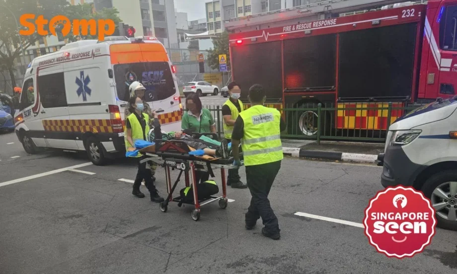 2 sent to hospital after accident at Tampines junction