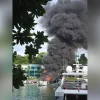 Luxury yacht at Sentosa Cove marina catches fire