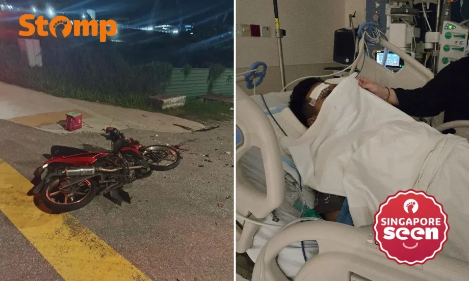 Motorcyclist critical after Sembawang Road accident