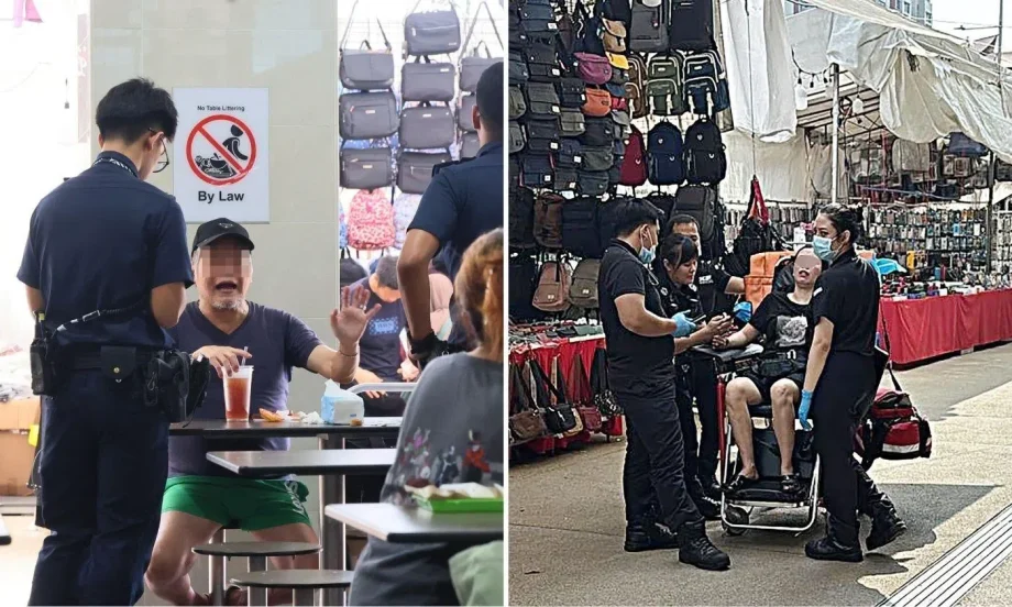 Hawker centre dispute: Porridge and drinks thrown Hawker centre dispute: Porridge and drinks thrown