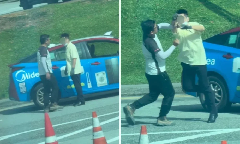 Taxi and lorry drivers fight on road, 1 taken to hospital