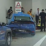 Taxi driver taken to hospital after accident with another cab at Jewel Changi Airport