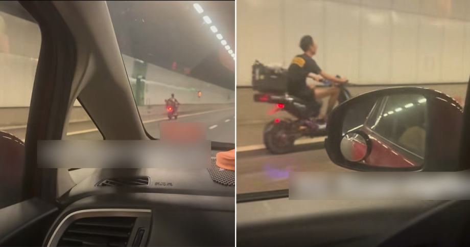 No helmet, riding above speed limit: E-bike user seen in MCE tunnel, Singapore News