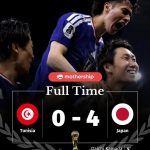 @mothershipsg japan win. tunisia out. nakamura handsome. Japan put in a strong p…