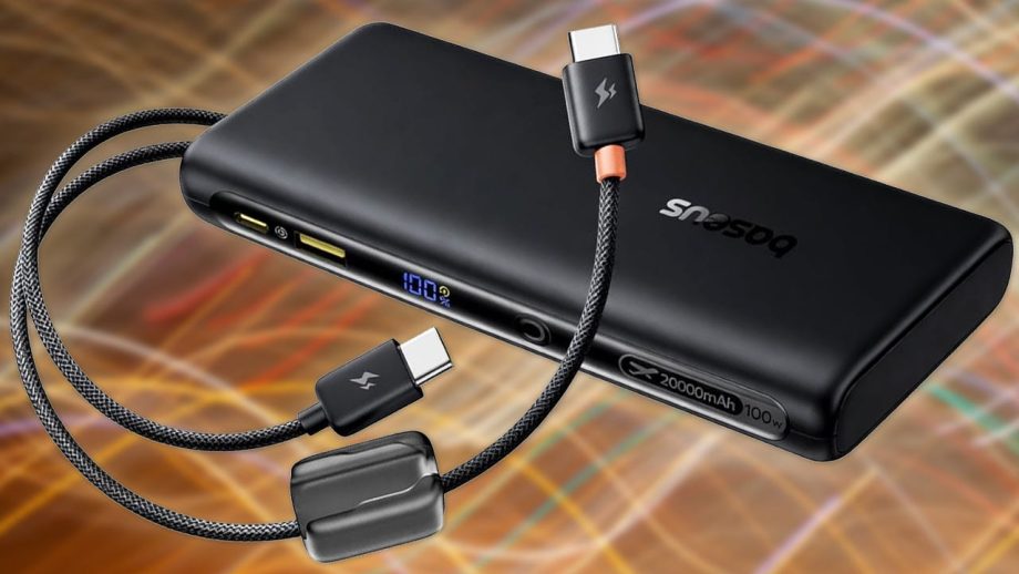 The Baseus 20,000mAh 100W Power Bank With Dual USB-C Cables Drops to .99 After Coupon The Baseus 20,000mAh 100W Power Bank With Dual USB-C Cables Drops to .99 After Coupon