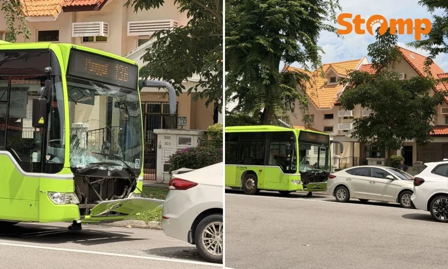 2 sent to hospital in Lorong Chuan bus accident