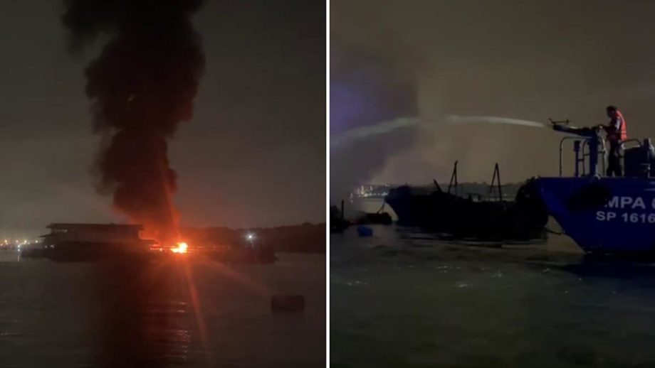 Fire breaks out at fish farm off Lorong Halus Jetty