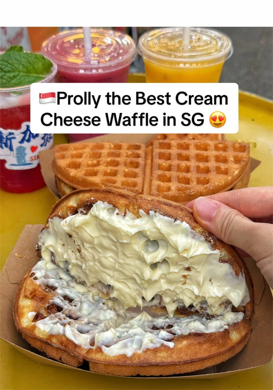 @foodiekom  The THICKEST, most generous waffles in Singapore!!  Nestled right am…
