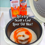 @foodmakescalhappy Scott’s Cod Liver Oil Rice  Feeling healthy now. Lol.  Note: …