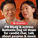 @mothershipsg Prime Minister Lawrence Wong met up with actress-singer Nathania O…