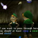 How to get the sword and shield in Kokiri Forest in Zelda: Ocarina of Time