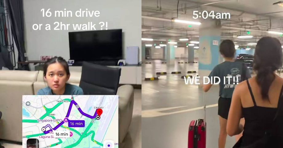 With luggages in tow, group of female friends walk 2 hours to Changi Airport for flight, Singapore News