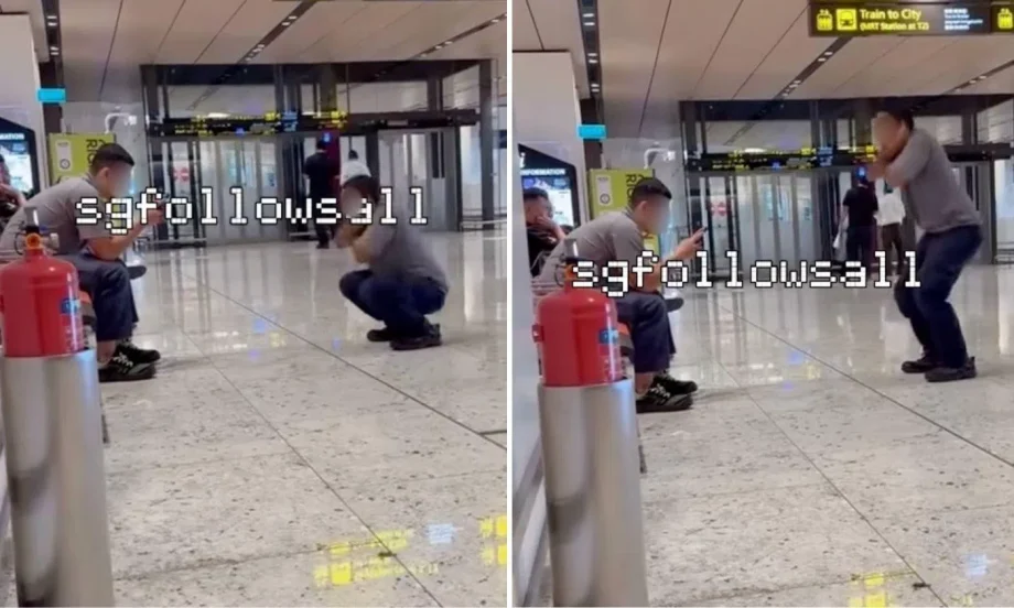Changi Airport viral video: Man’s ear-pulling squats baffle netizens
