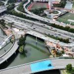 PIE pedestrian bridge nears completion