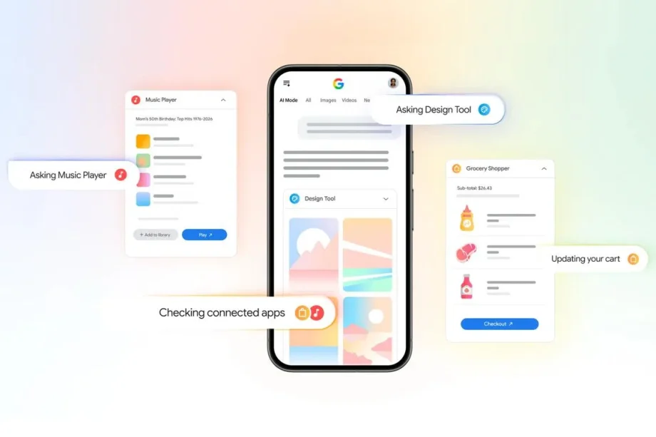 Google Search AI connects apps for tasks Google Search AI connects apps for tasks