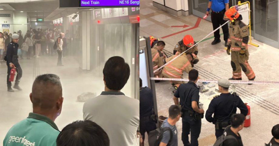 Power bank in commuter’s backpack emits smoke at Buangkok MRT station; train passengers evacuated, Singapore News Power bank in commuter’s backpack emits smoke at Buangkok MRT station; train passengers evacuated, Singapore News