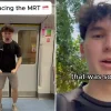 Influencer tries to outrun MRT in viral Singapore race