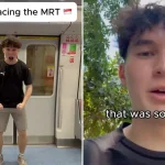 Influencer tries to outrun MRT in viral Singapore race