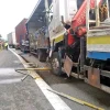 Lorry driver trapped after multi-vehicle accident on AYE; four taken to hospital