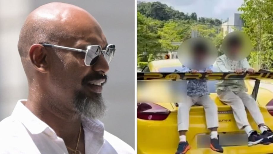 Man who drove Porsche with 2 young sons on boot fined S,000, banned from driving Man who drove Porsche with 2 young sons on boot fined S,000, banned from driving