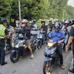 6 motorcyclists caught riding without licences, using uninsured vehicles in Admiralty Road West