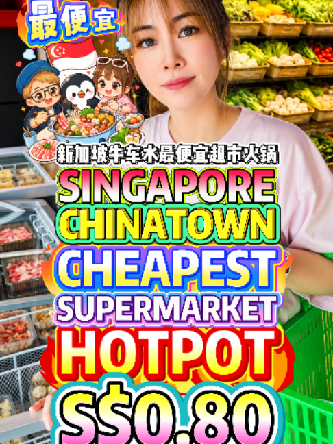 @bibipew Singapore Chinatown’s CHEAPEST Supermarket Hotpot!  250+ Ingredients fr…