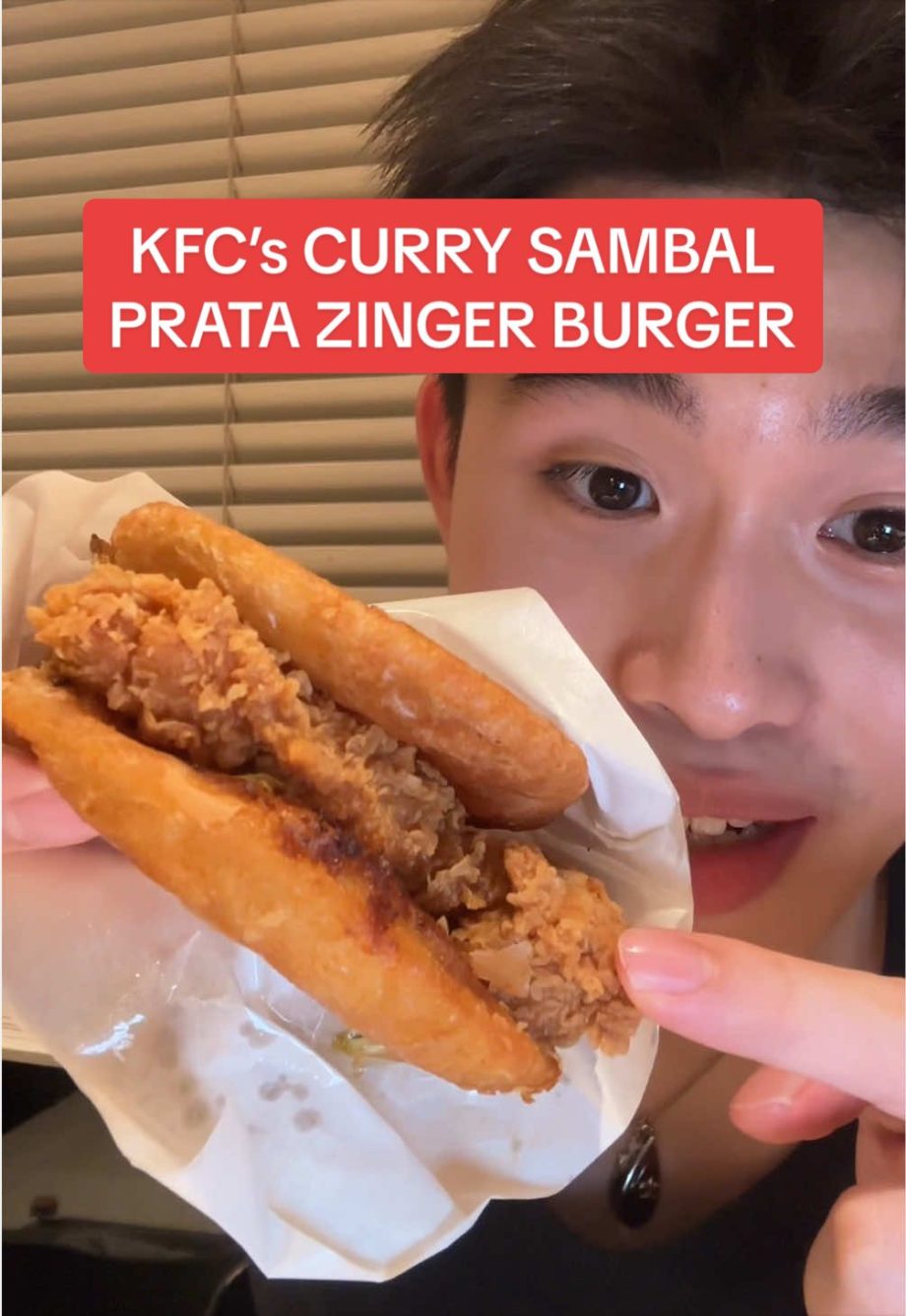 @brandooonc Trying KFC’s new Curry x Sambal PRATA Zinger Burger @KFC Singapore  …