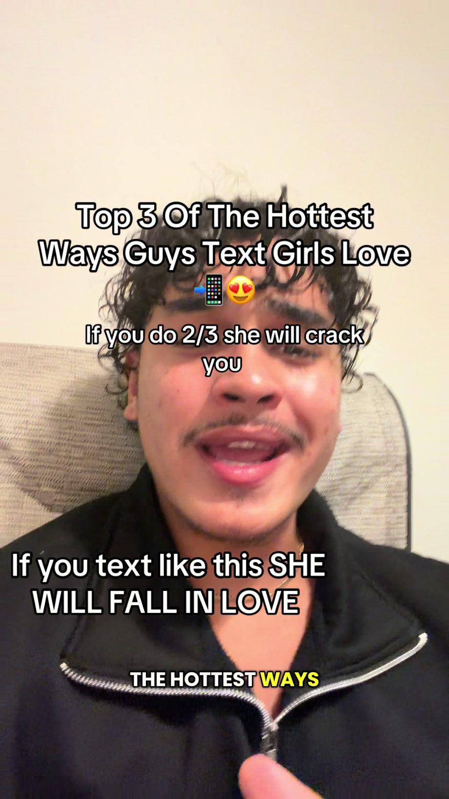 @rizzwkai Top three ways guys text that girls love top three things guys do that…